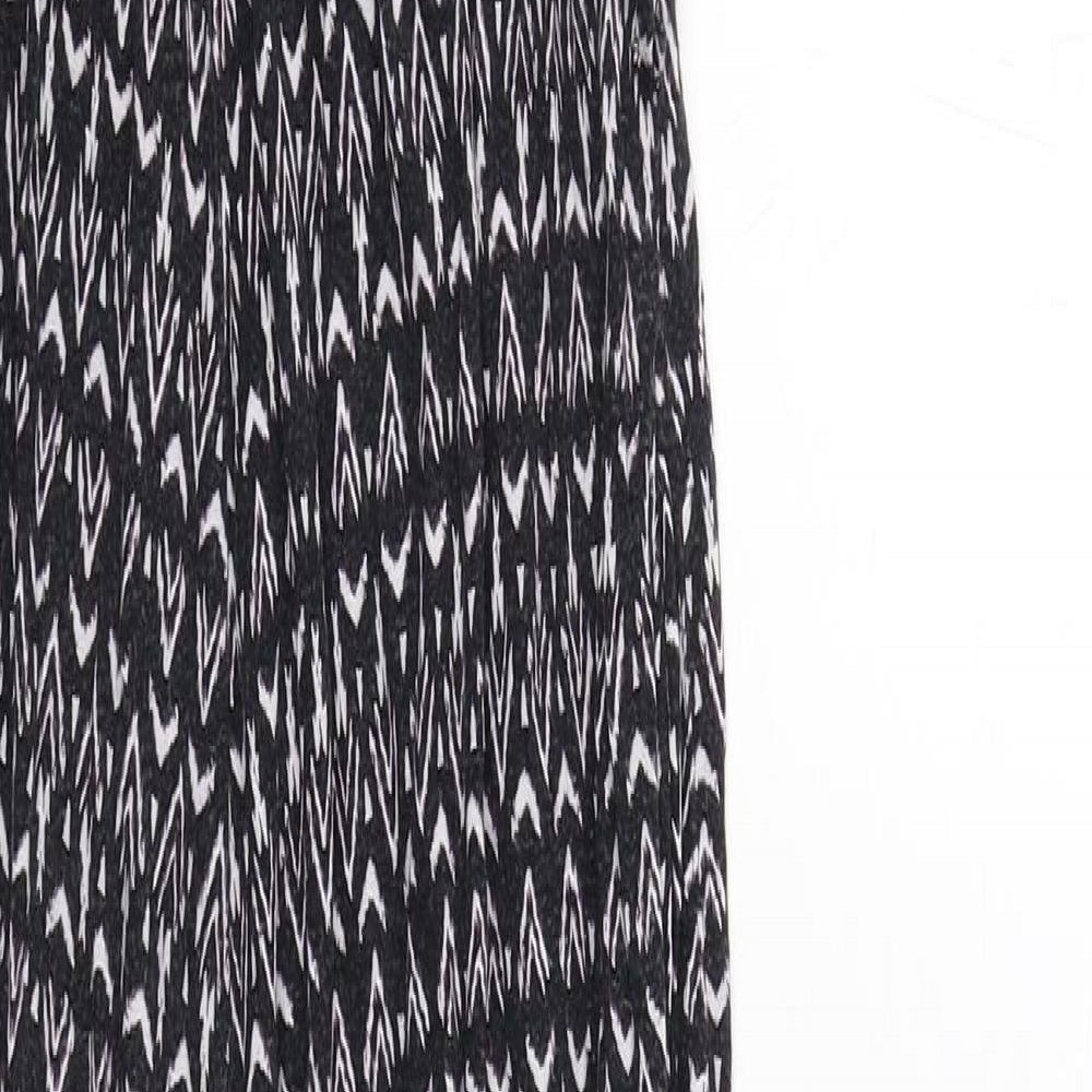 H&M Womens Black Geometric Viscose Jumpsuit One-Piece Size S L29 in Pullover