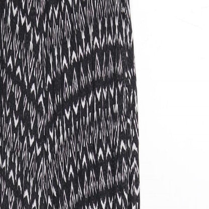 H&M Womens Black Geometric Viscose Jumpsuit One-Piece Size S L29 in Pullover