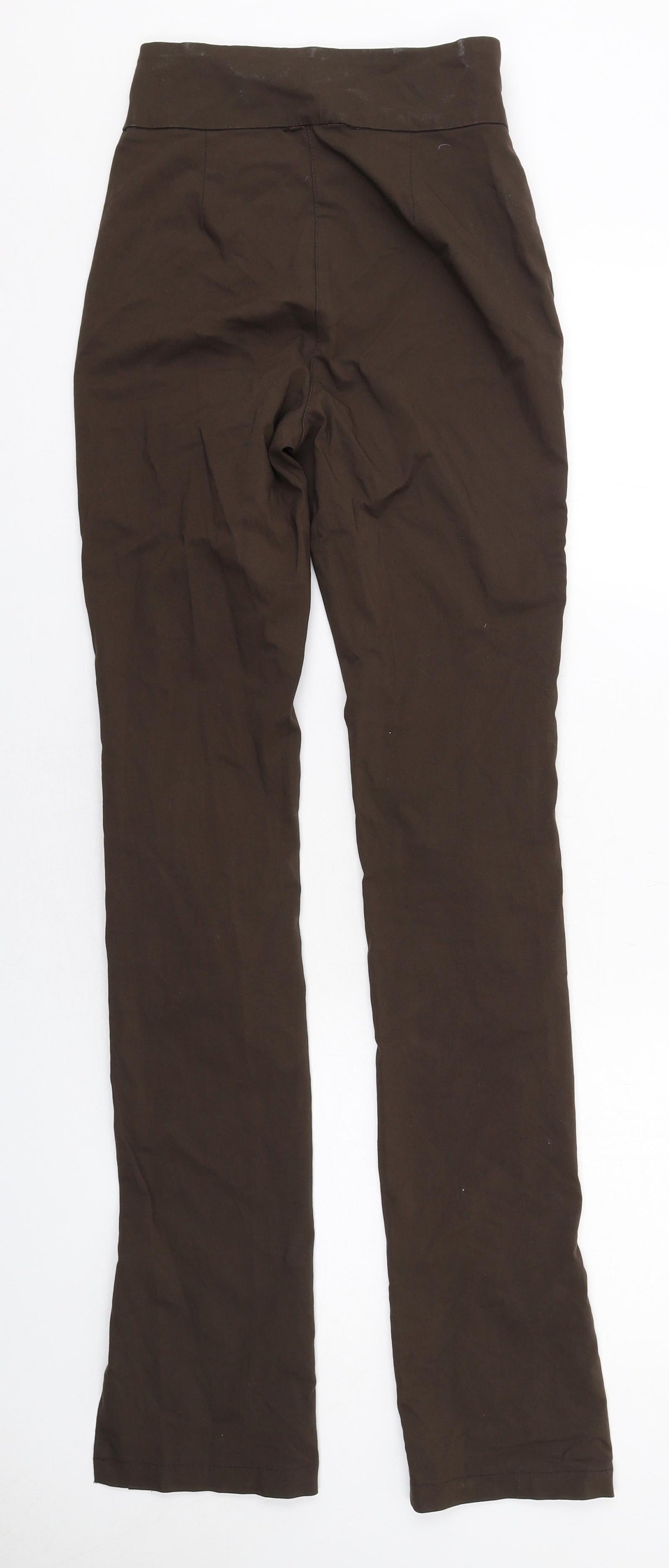 Naked Womens Brown Viscose Trousers Size 8 L34 in Regular Zip