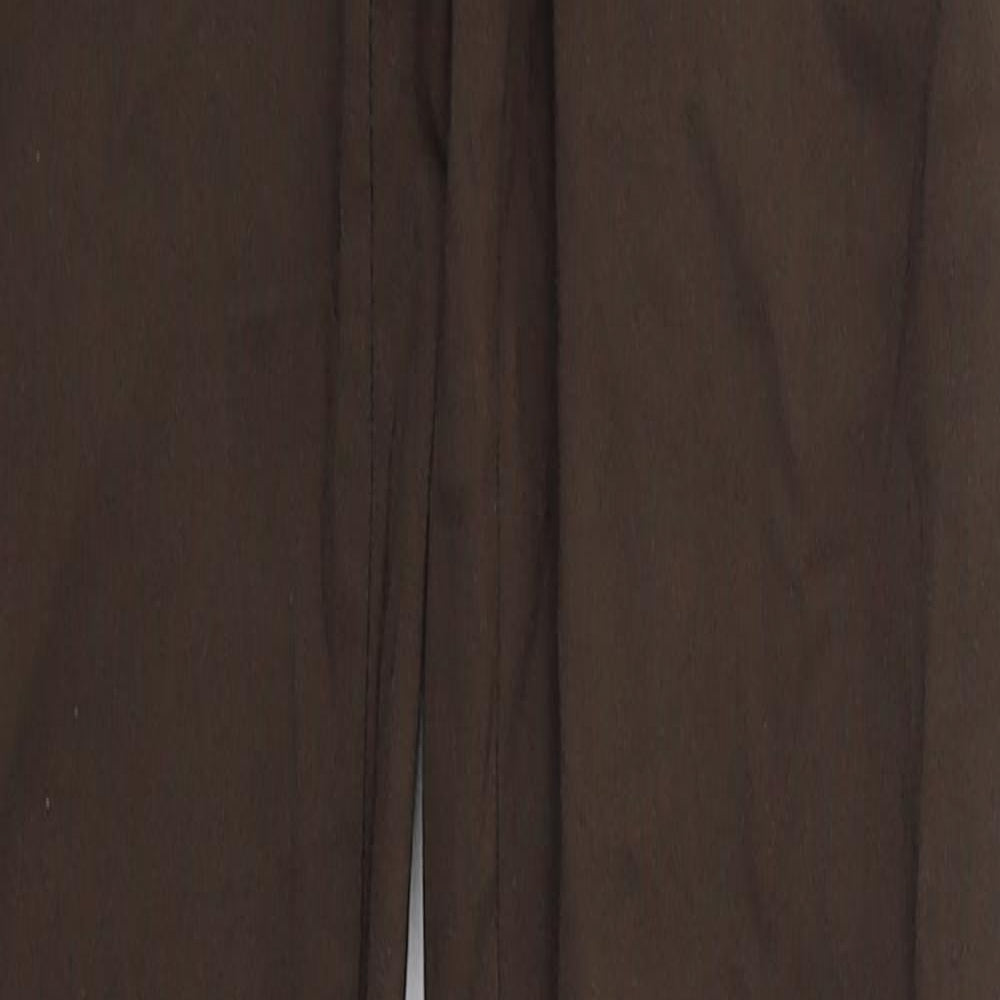 Naked Womens Brown Viscose Trousers Size 8 L34 in Regular Zip