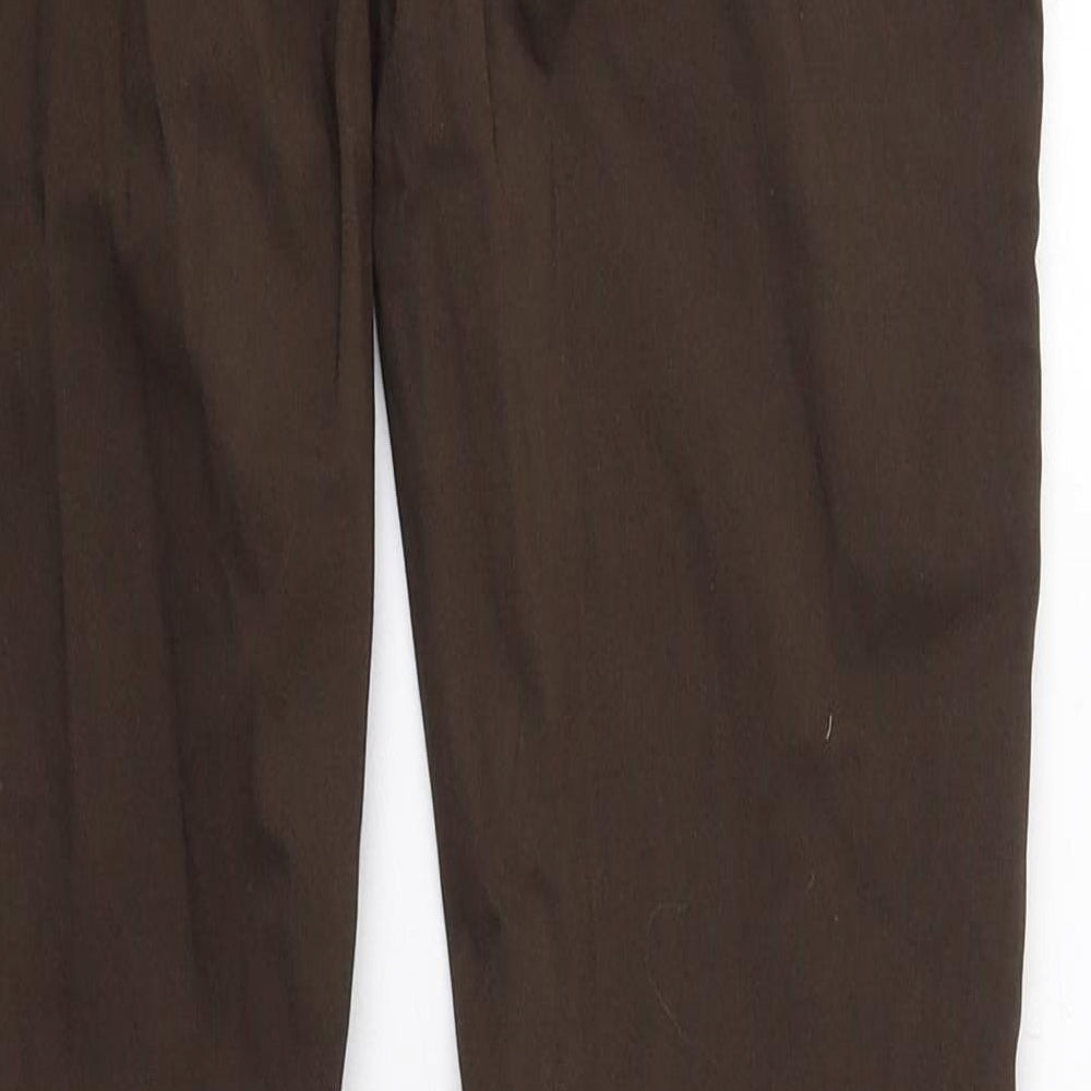 Naked Womens Brown Viscose Trousers Size 8 L34 in Regular Zip