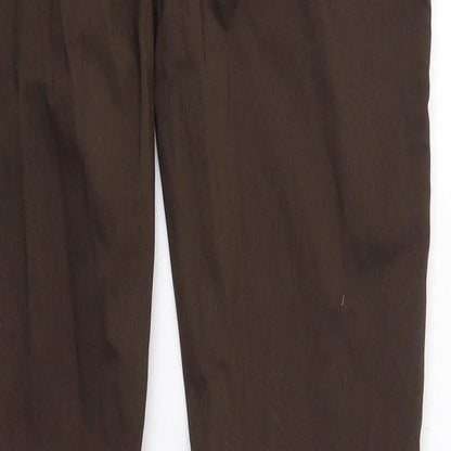 Naked Womens Brown Viscose Trousers Size 8 L34 in Regular Zip