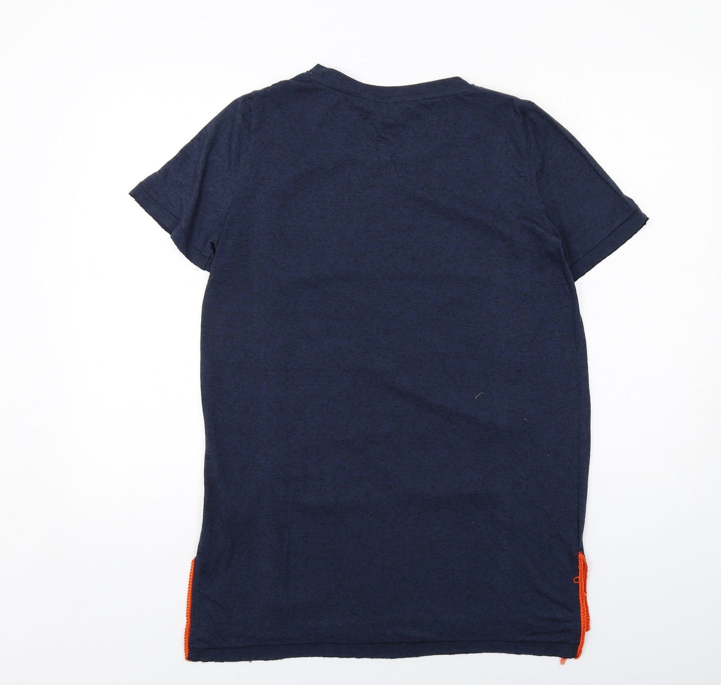 NEXT Womens Blue Geometric Polyester T-Shirt Dress Size 12 Round Neck Pullover