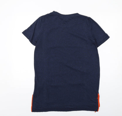 NEXT Womens Blue Geometric Polyester T-Shirt Dress Size 12 Round Neck Pullover