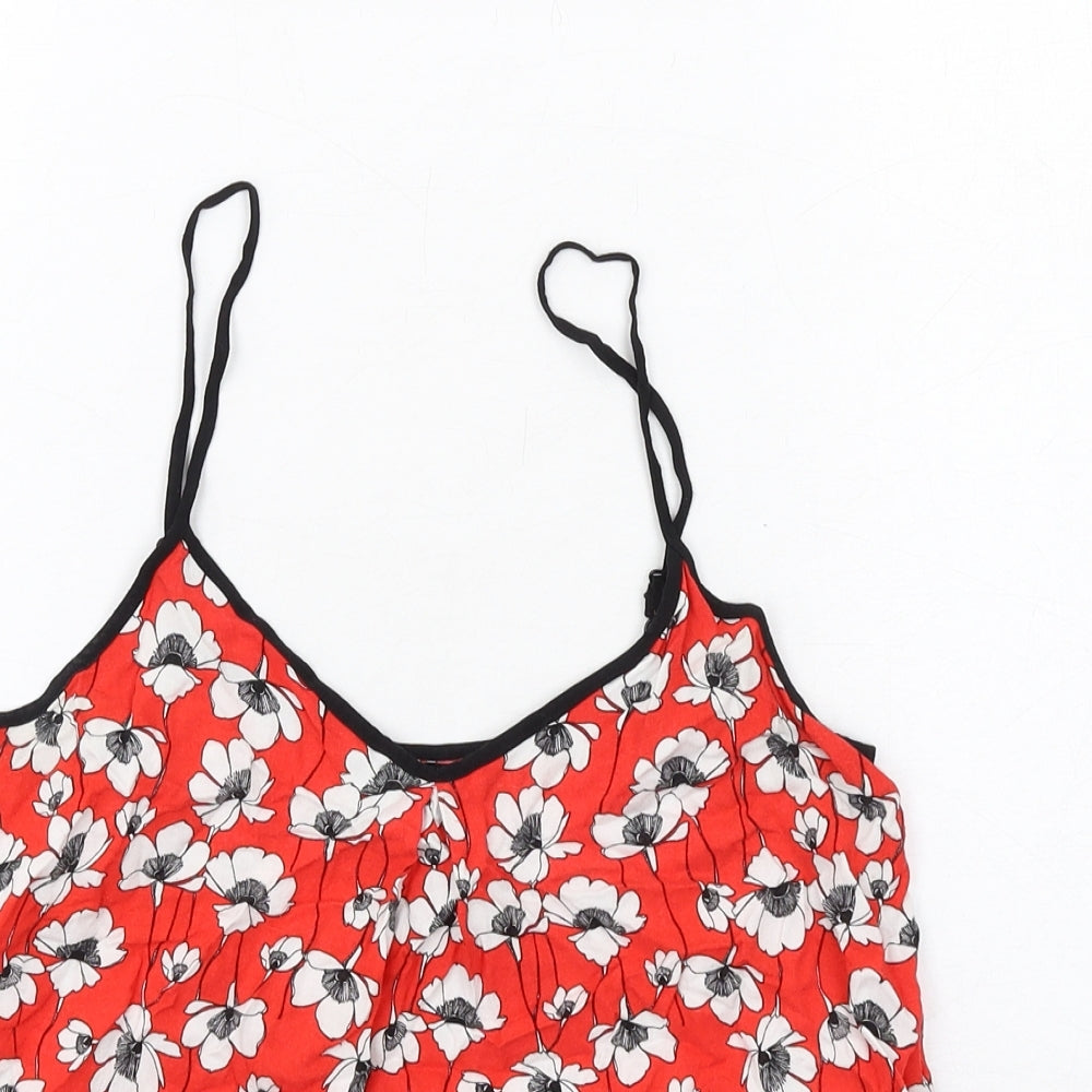 Womens UK Size 8 Dorothy Perkins Red Camisole Tank