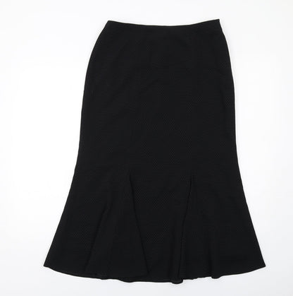 Alex & Co Womens Black Acetate Maxi Skirt Size 12 Zip