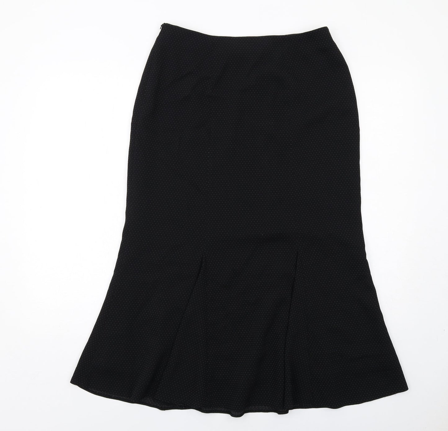 Alex & Co Womens Black Acetate Maxi Skirt Size 12 Zip