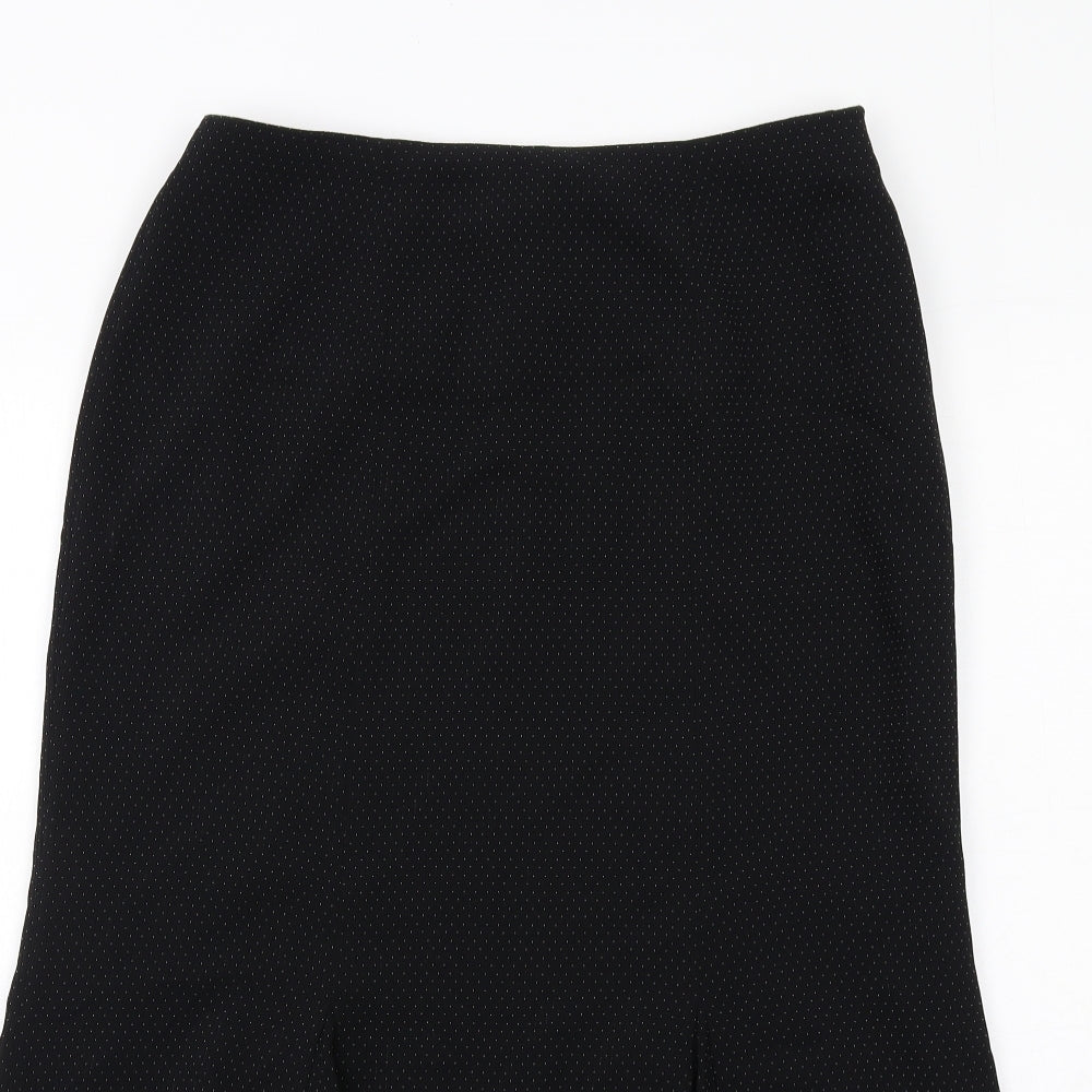 Alex & Co Womens Black Acetate Maxi Skirt Size 12 Zip