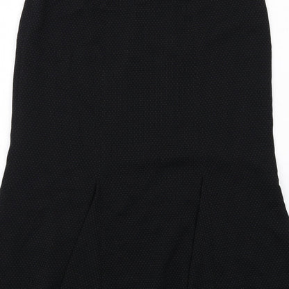 Alex & Co Womens Black Acetate Maxi Skirt Size 12 Zip