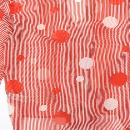 Womens UK Size 12 NEXT Red Basic Button-Up