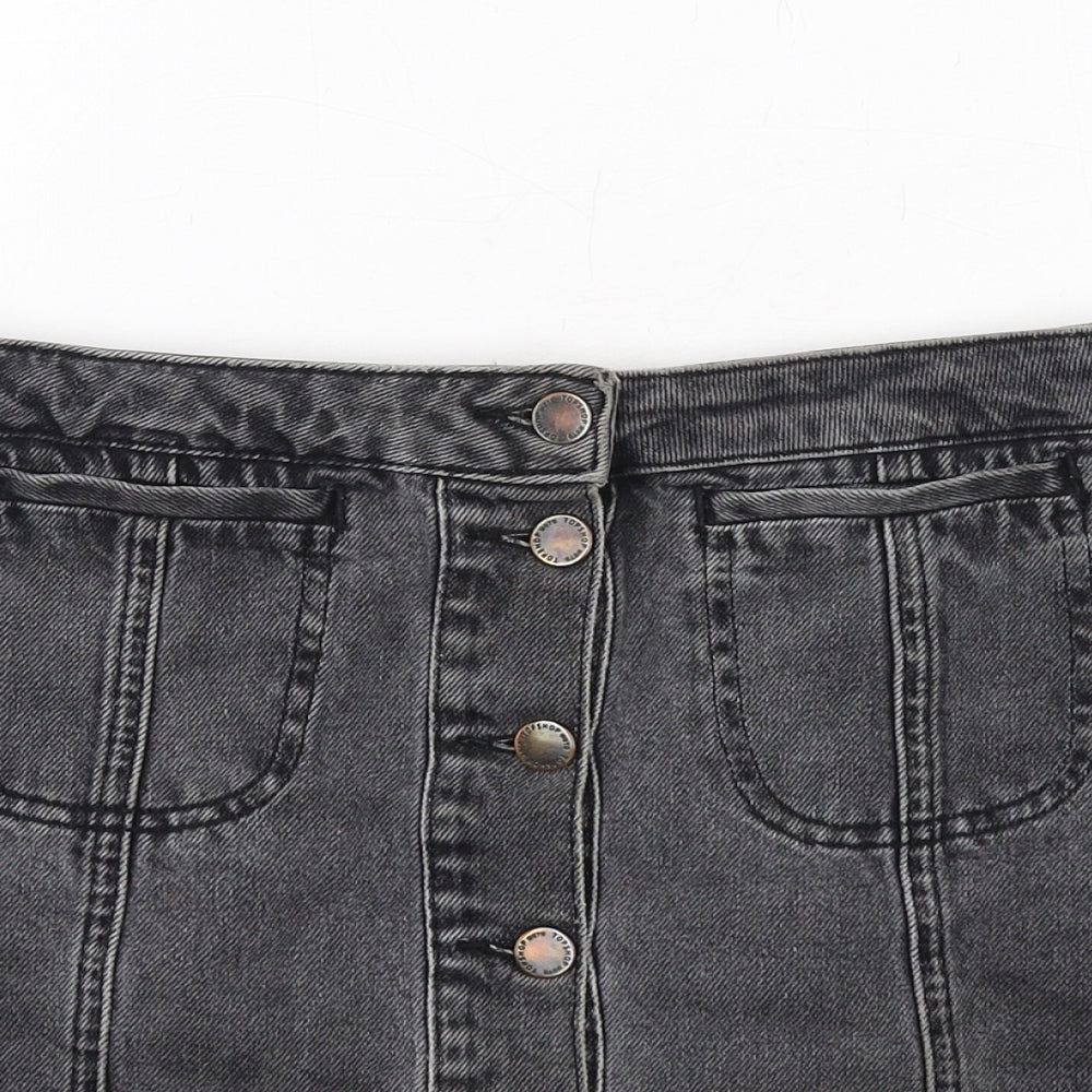 Womens UK Size 10 Topshop Mini Denim Skirt