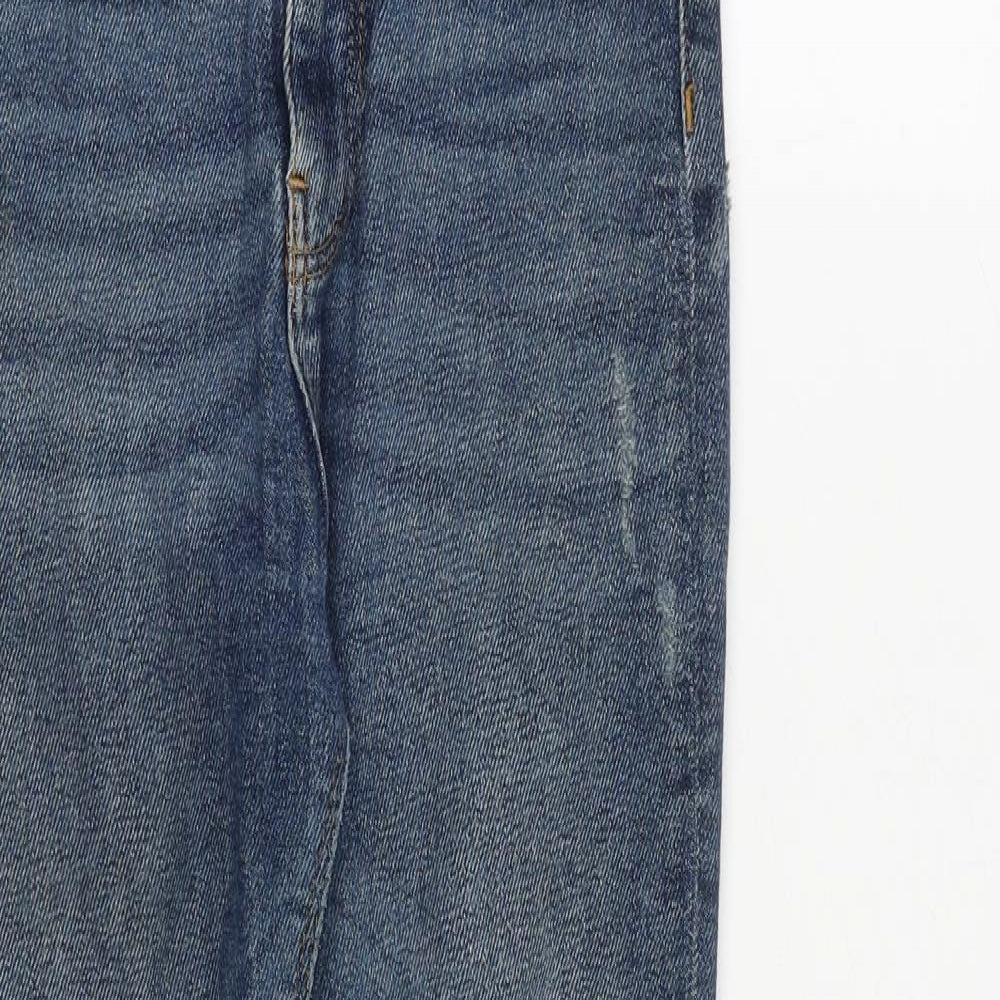 Zara Womens Blue Cotton Skinny Jeans Size 6 L26 in Regular Zip