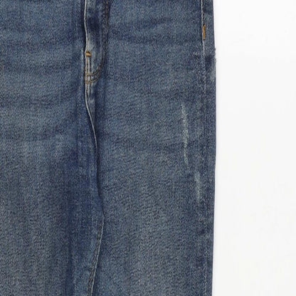 Zara Womens Blue Cotton Skinny Jeans Size 6 L26 in Regular Zip