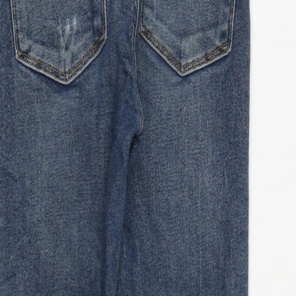 Zara Womens Blue Cotton Skinny Jeans Size 6 L26 in Regular Zip