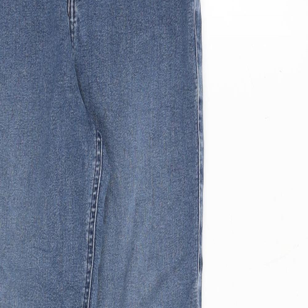 Topshop Womens Blue Cotton Skinny Jeans Size 25 in L32 in Regular Zip