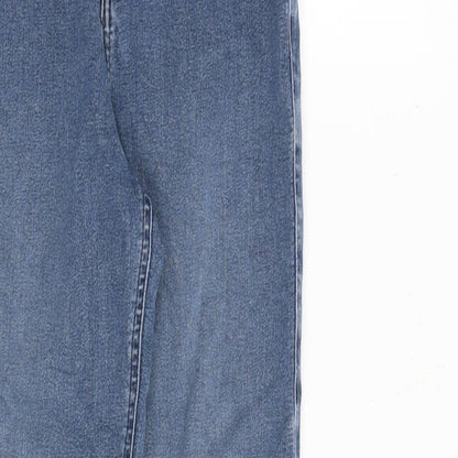 Topshop Womens Blue Cotton Skinny Jeans Size 25 in L32 in Regular Zip