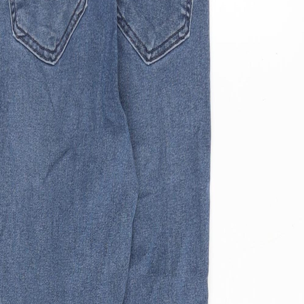Topshop Womens Blue Cotton Skinny Jeans Size 25 in L32 in Regular Zip