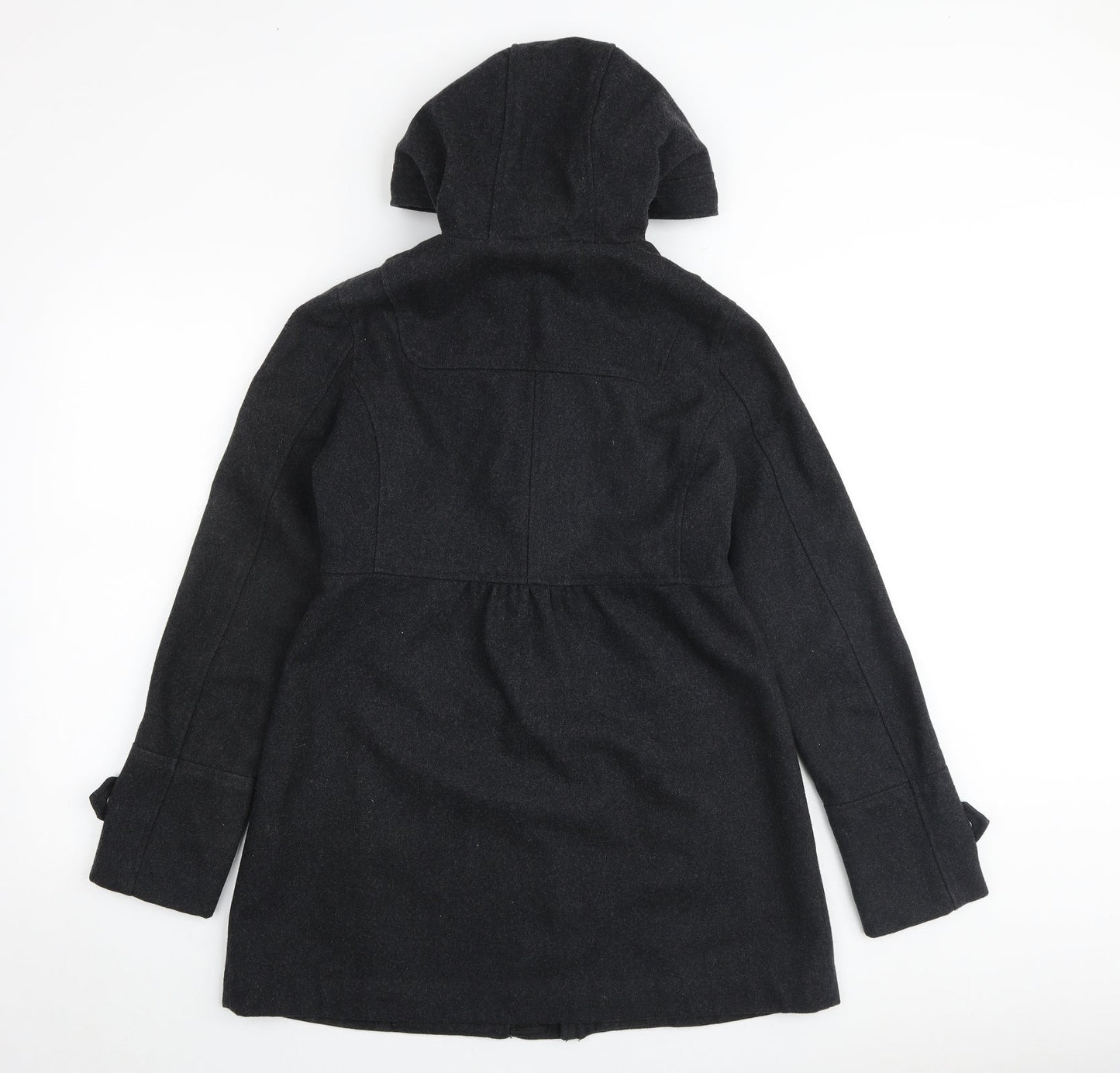 H&M Womens Grey Pea Coat Coat Size 6 Hook & Loop