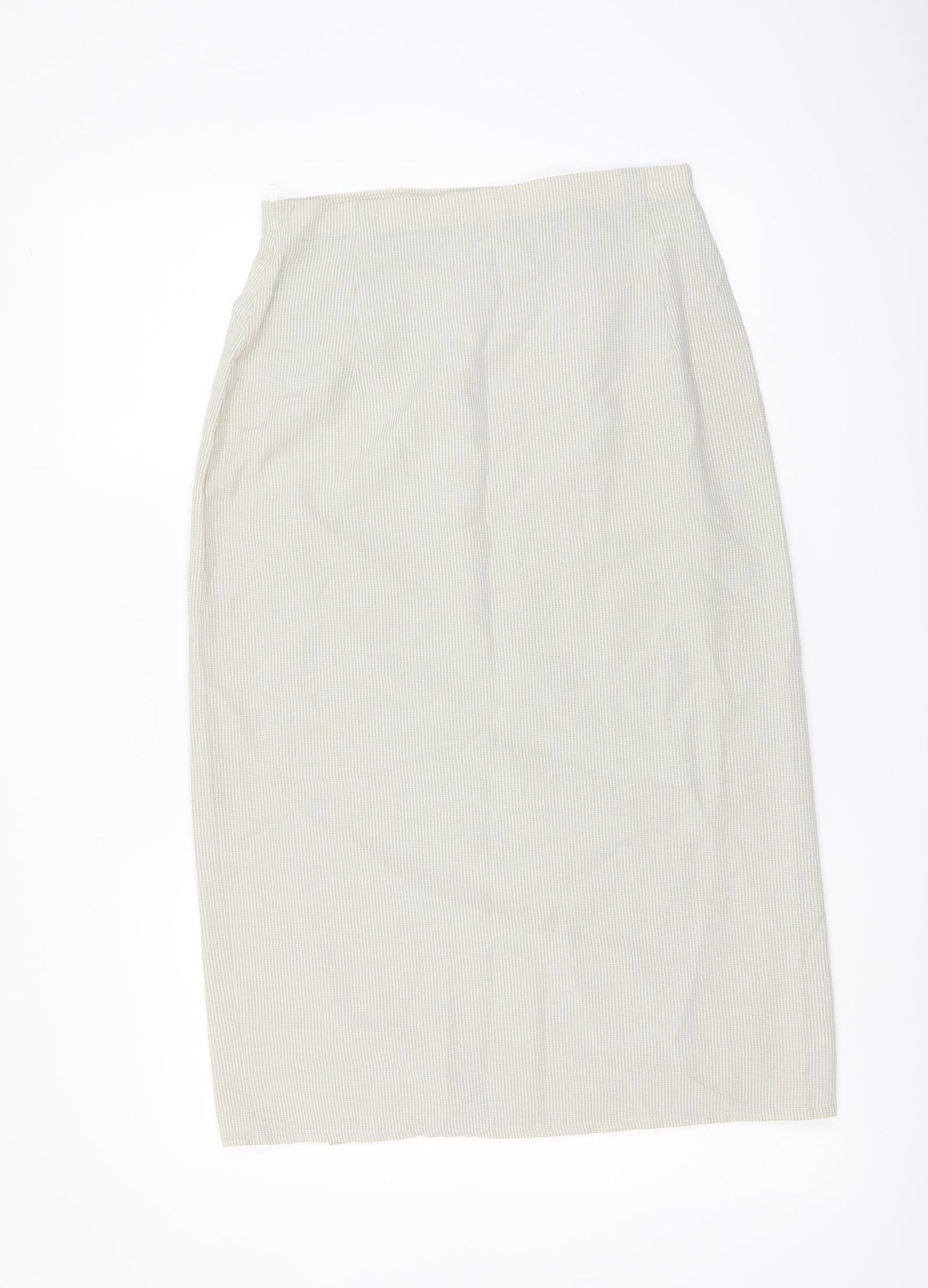 Marks and Spencer Womens Beige Geometric Viscose Wrap Skirt Size 10 Button