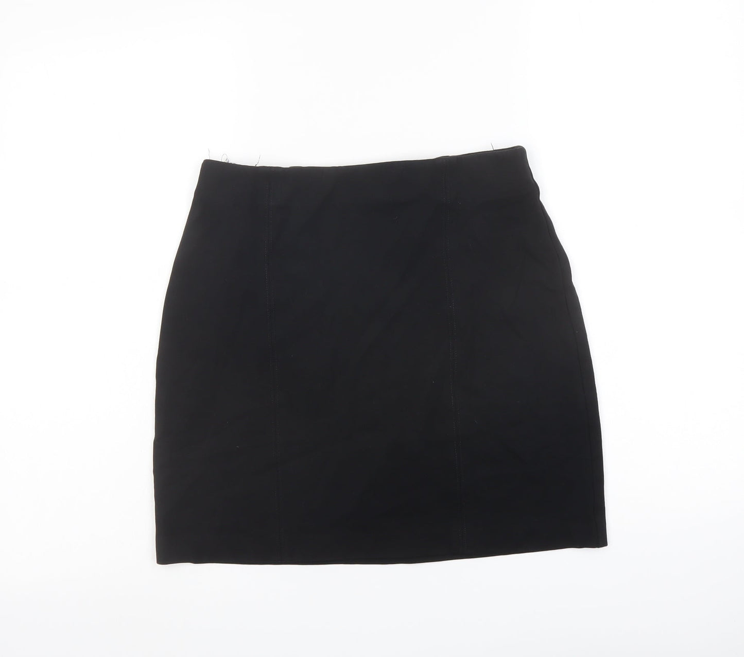 Marks and Spencer Womens Black Viscose A-Line Skirt Size 8