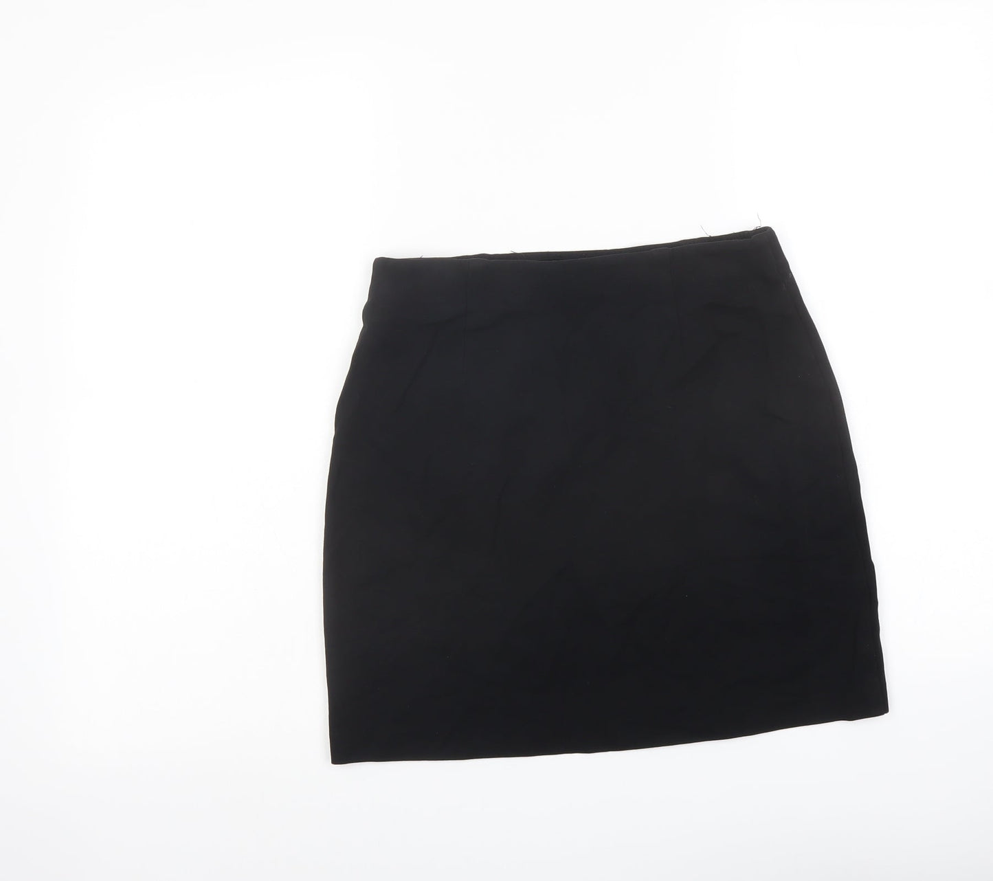 Marks and Spencer Womens Black Viscose A-Line Skirt Size 8