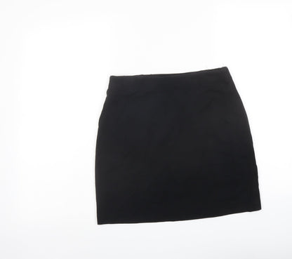 Marks and Spencer Womens Black Viscose A-Line Skirt Size 8