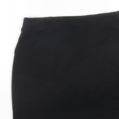 Marks and Spencer Womens Black Viscose A-Line Skirt Size 8