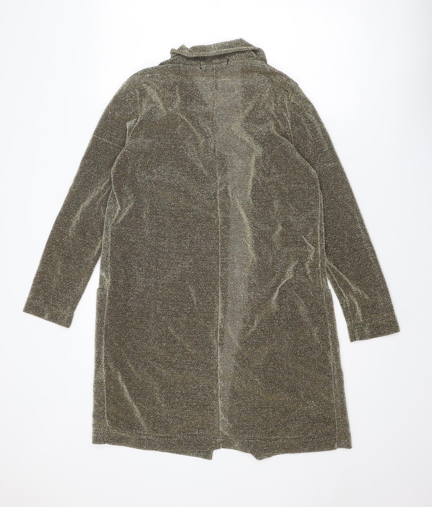 QED London Womens Gold Overcoat Coat Size M