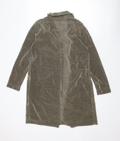 QED London Womens Gold Overcoat Coat Size M