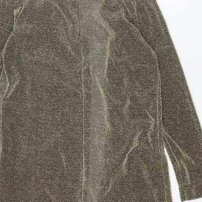 QED London Womens Gold Overcoat Coat Size M