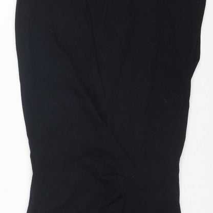 NEXT Womens Black Viscose Shift Size 8 Round Neck Zip