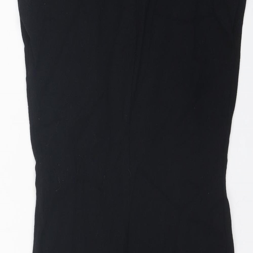 NEXT Womens Black Viscose Shift Size 8 Round Neck Zip