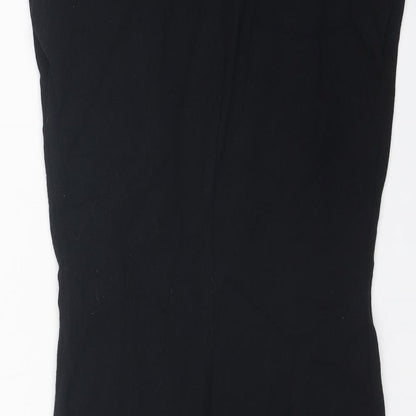 NEXT Womens Black Viscose Shift Size 8 Round Neck Zip