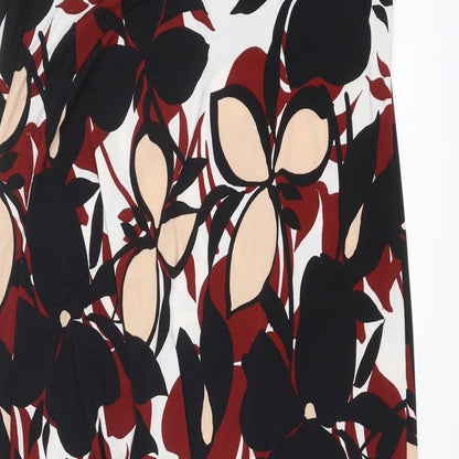 Evans Womens Multicoloured Geometric Polyester A-Line Size 16 V-Neck Pullover