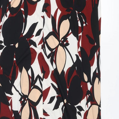 Evans Womens Multicoloured Geometric Polyester A-Line Size 16 V-Neck Pullover