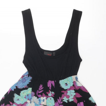 NEXT Womens Multicoloured Floral Polyester Fit & Flare Size 8 Scoop Neck Pullover