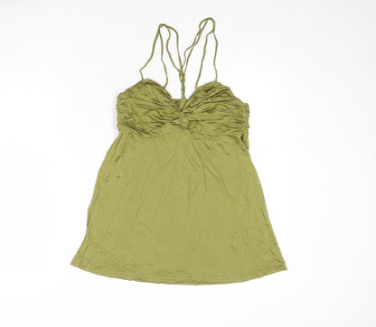 Womens UK Size 12 H&M Green Basic Tank