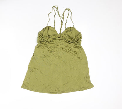 Womens UK Size 12 H&M Green Basic Tank