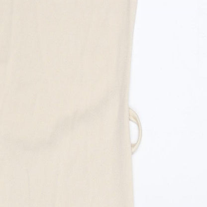 PRETTYLITTLETHING Womens Beige Polyester Maxi Size 8 Round Neck Pullover