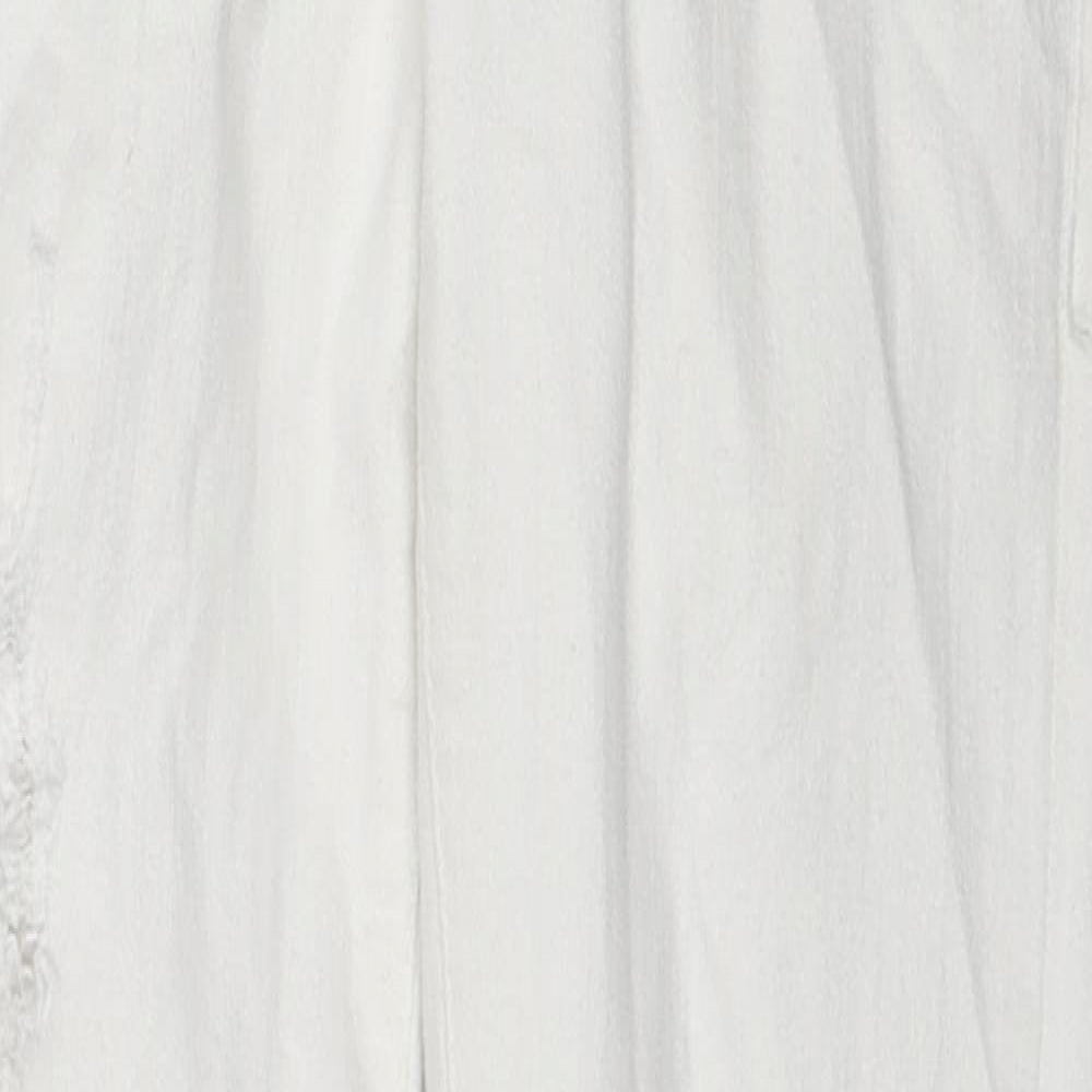 River Island Womens White Cotton Skinny Jeans Size 8 L27 in Regular Zip