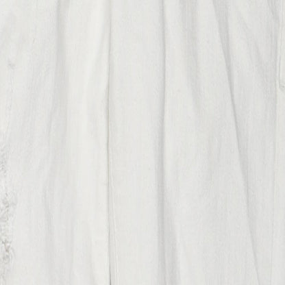 River Island Womens White Cotton Skinny Jeans Size 8 L27 in Regular Zip