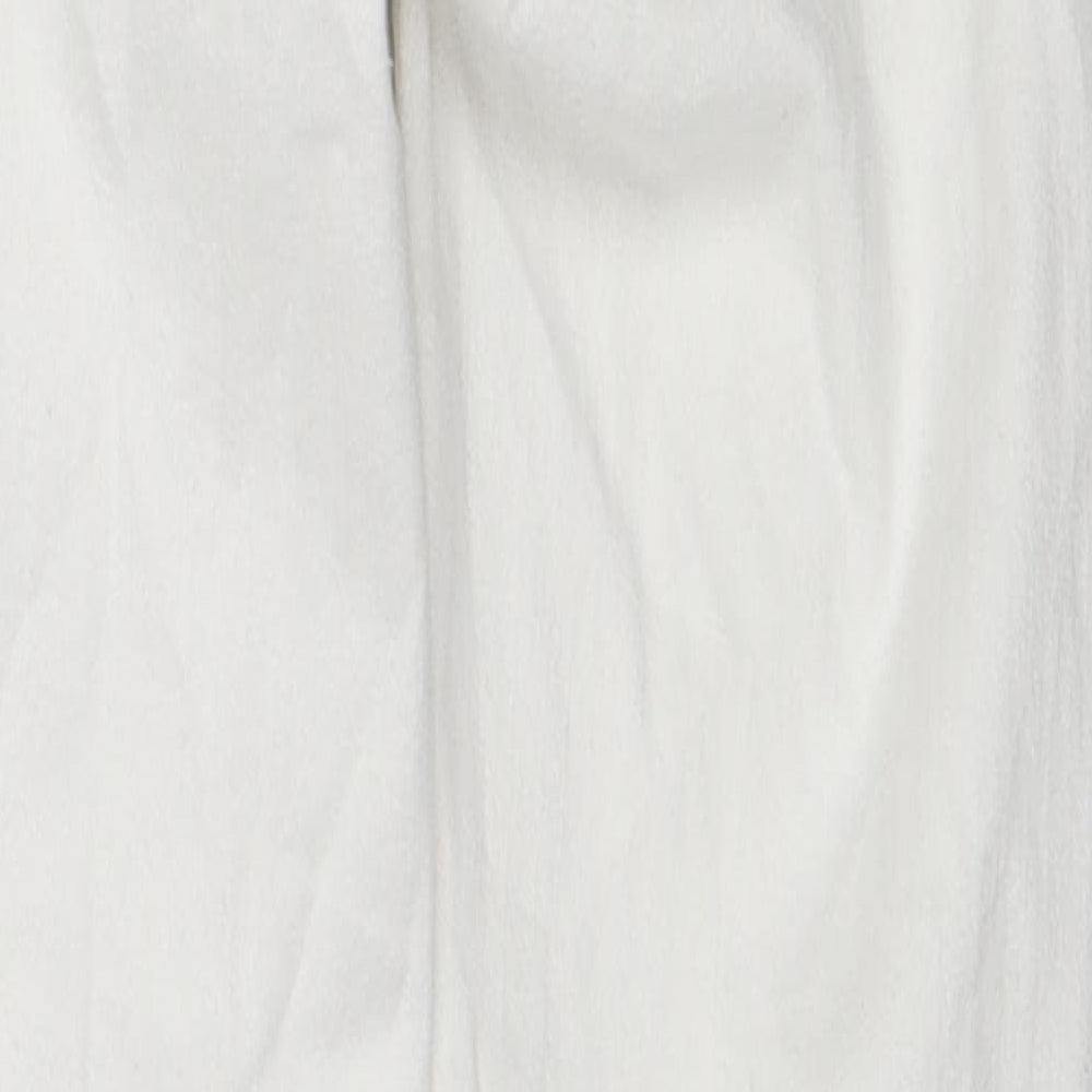 River Island Womens White Cotton Skinny Jeans Size 8 L27 in Regular Zip