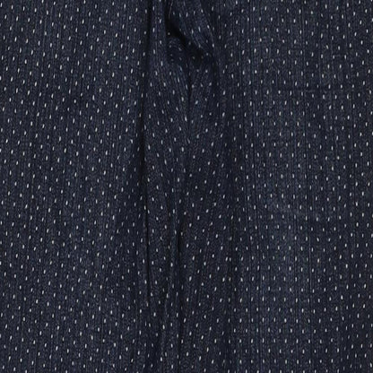 Cotton Traders Womens Blue Polka Dot Cotton Straight Jeans Size 10 L27 in Regular Zip