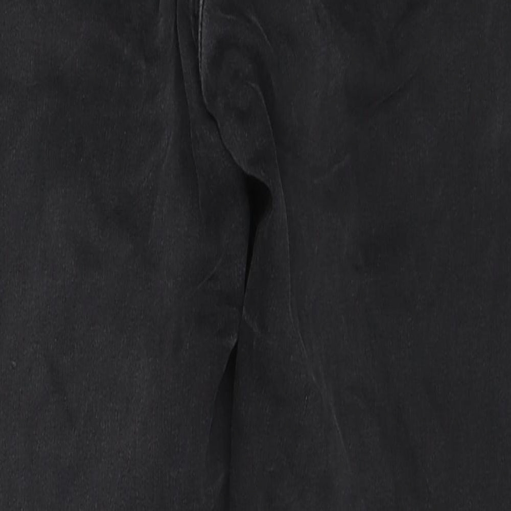 New Look Womens Black Cotton Skinny Jeans Size 10 L24 in Regular Zip - Raw Hem