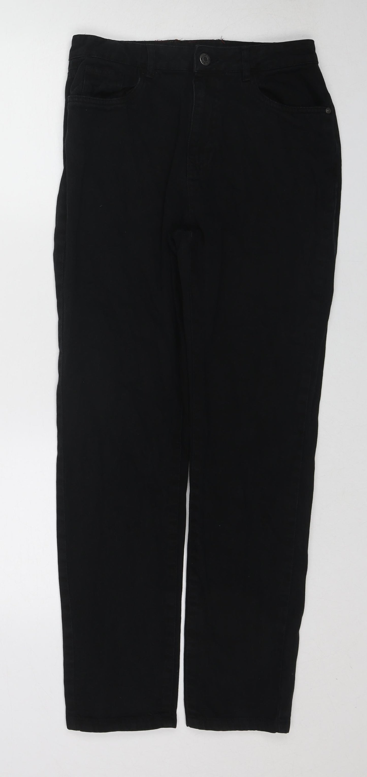 Noisy may Womens Black Cotton Straight Jeans Size 29 in L30 in Regular Zip