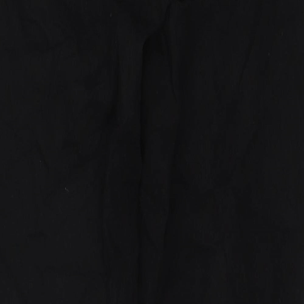 Denim & Co. Womens Black Cotton Skinny Jeans Size 12 L25 in Regular Zip - Frayed Hem