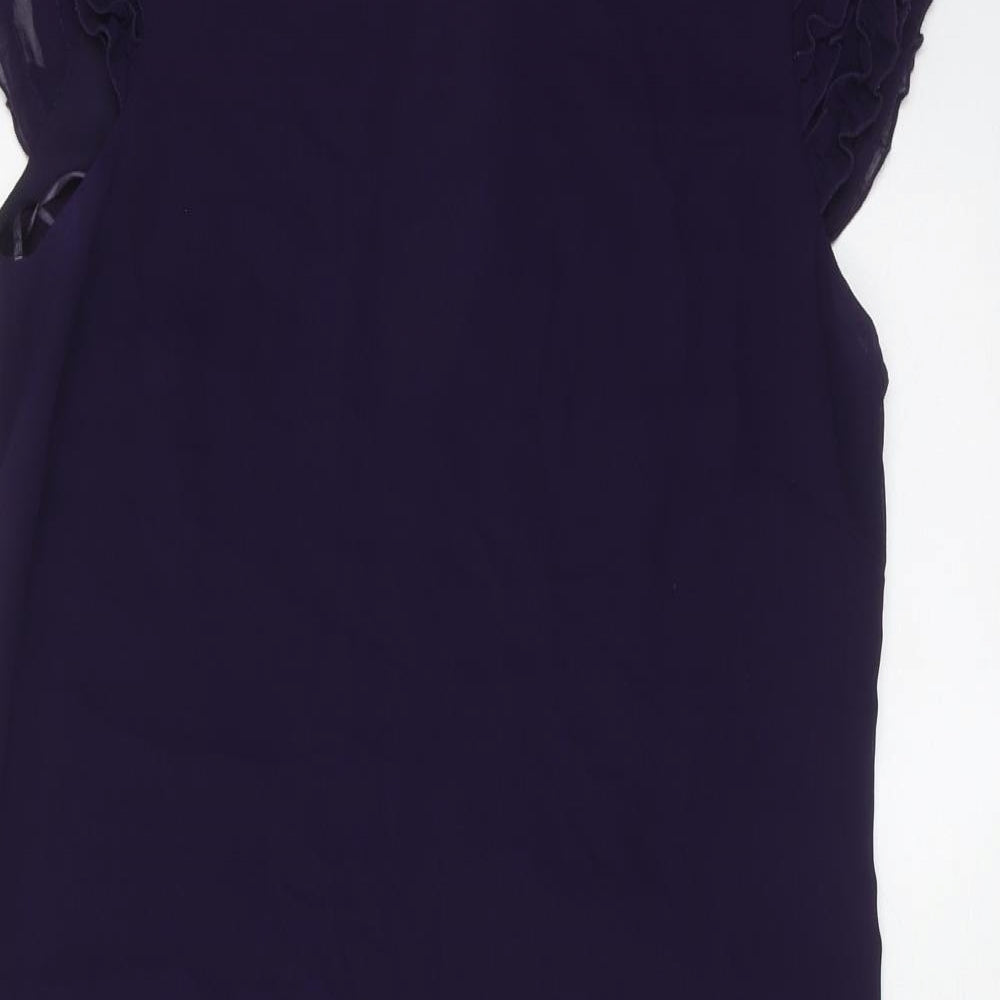 Dorothy Perkins Womens Pink Polyester A-Line Size 12 Round Neck Zip