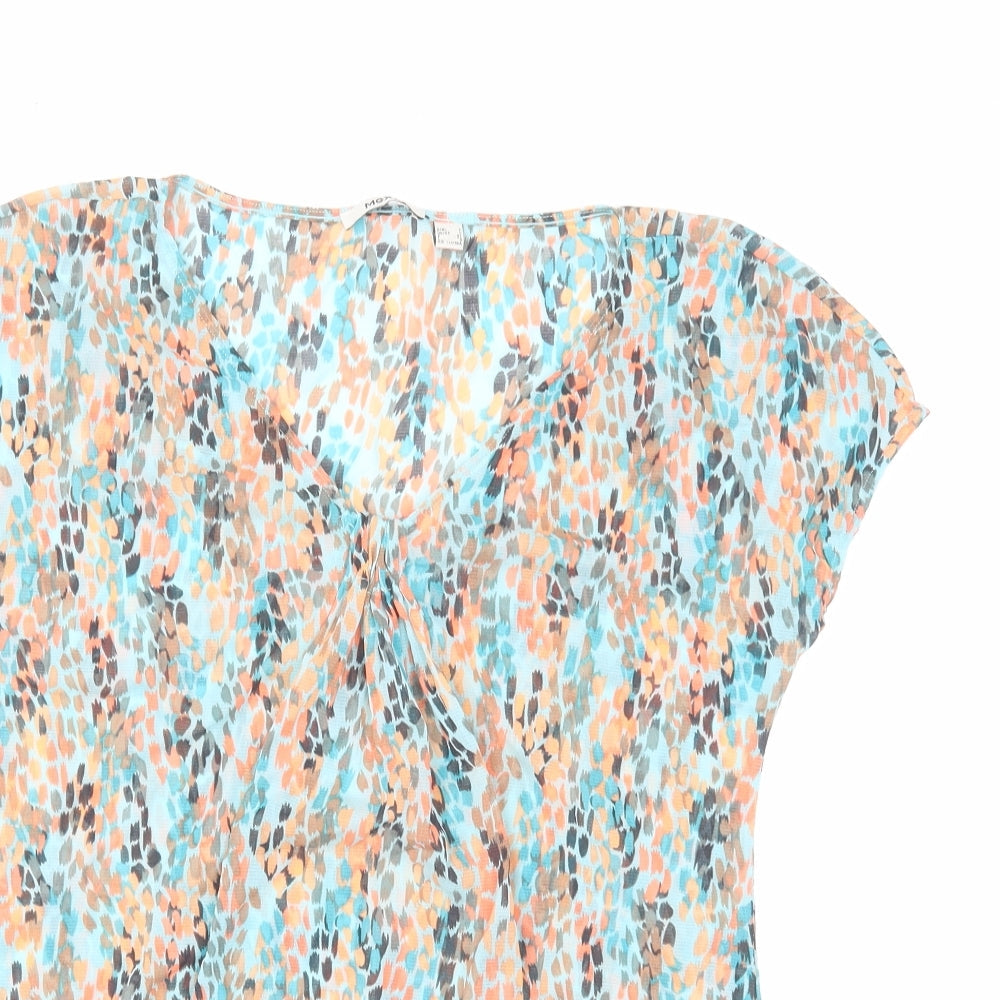 Mexx Womens Multicoloured Geometric Polyester Basic Blouse Size L V-Neck