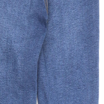 Denim & Co. Womens Blue Cotton Skinny Jeans Size 6 L25 in Regular Zip