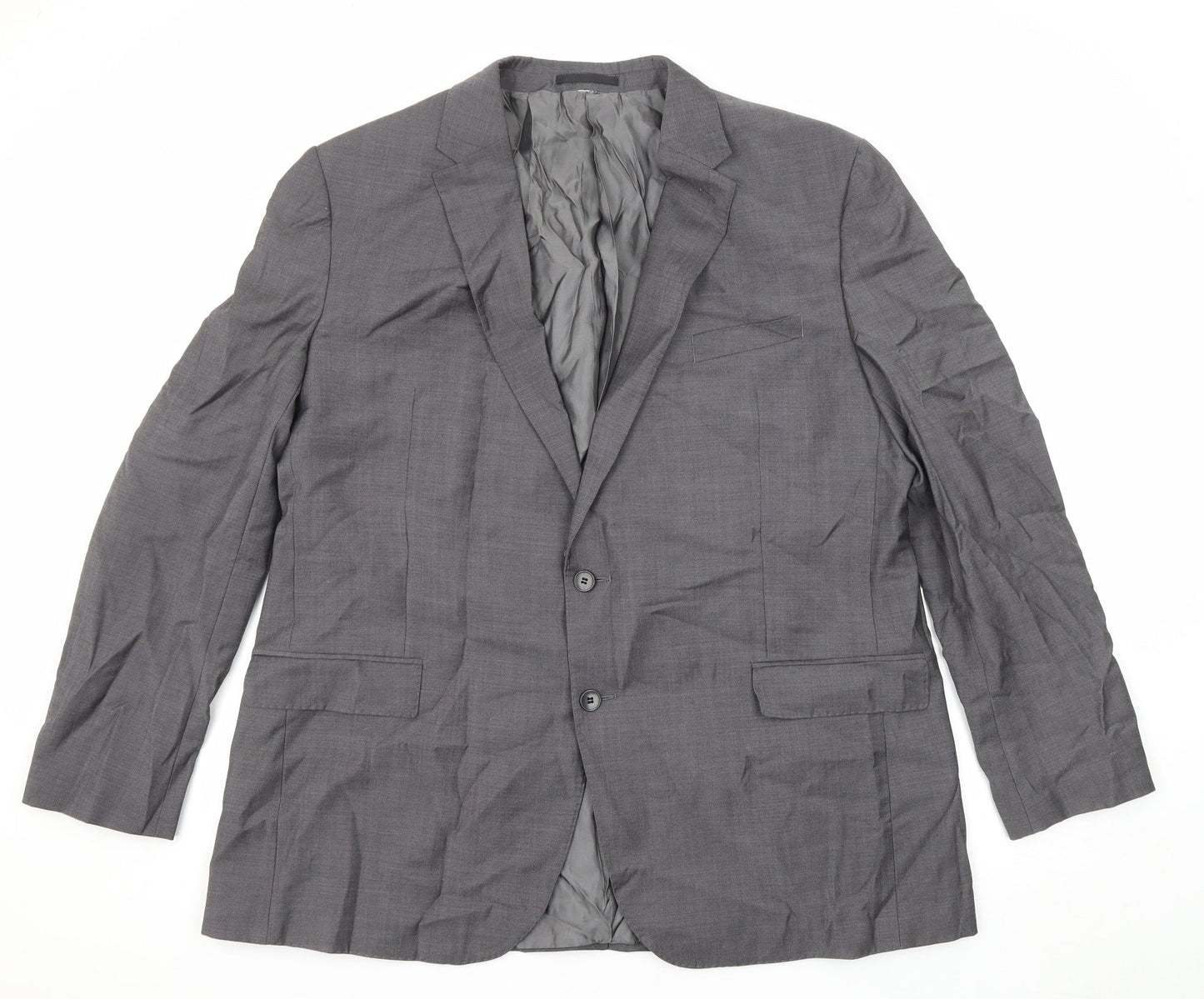 Autograph Mens Grey Polyester Jacket Suit Jacket Size 46 Regular